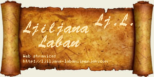 Ljiljana Laban vizit kartica